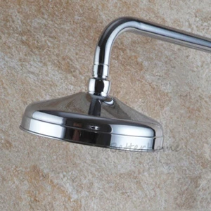 Chrome Round Shower Head Replacement Bathroom Top Overhead Rain Shower Sprayer - Picture 1 of 3