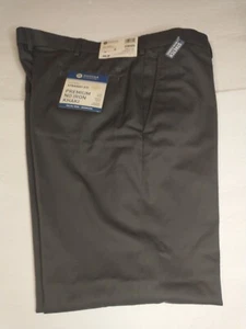 Haggar Herren Bügelfrei Premium Khaki Gerade Passform 42x31 Dunkelgrau Flache Vorderseite - Bild 1 von 10