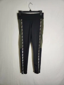 PINK Victorias Secret Cozy Yoga Legging Black Army Green Womens Size S - Picture 1 of 12
