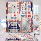 Great Pyrenees Dog Bath Mat & Shower Curtain Set Personalized Many Designs NWT