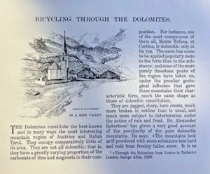 Bicycling Throgh the Dolomite Mountains Monte Pelmo Pieve Di Cadore Brixlegg - Picture 1 of 6