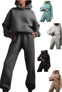 Fashion Oversized Hoody and Pants Women Tracksuit Loose Fit Loungewear 2 PCS Set - Picture 1 of 11