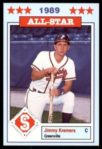 1989 Southern League All-Stars Jimmy Kremers Greenville Braves #8