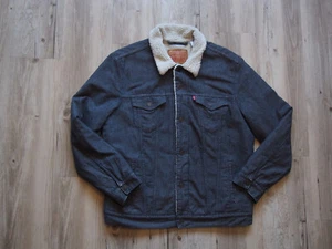 LEVIS TYPE 3 STRETCH SHERPA JACKET BIFFY GREY CARBON BRUSHED WEICHES MATERIAL - Bild 1 von 13