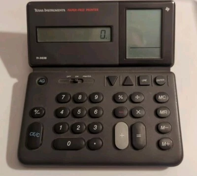 Texas Instruments TI-5038 Paper-Free Printer Desktop Calculator Black TESTED - Image 1 of 4