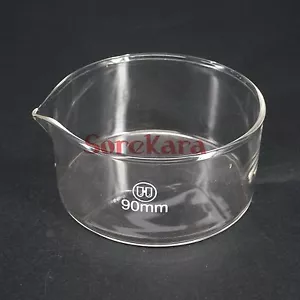60/90/100/125/150/180 mm plato cristalizante de vidrio con pico para laboratorio - Imagen 1 de 24
