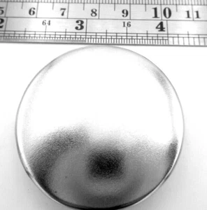 Tapa de ajuste de orificio redonda de acero niquelado pulido de 1 1/2" para todo tipo de clima para orificio de 1,5" - Imagen 1 de 12