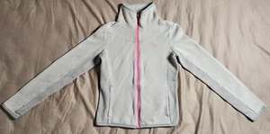 Puma Gray Sweatshirt Full Zip Pockets Outdoor Logo Size Youth Small - Picture 1 of 24