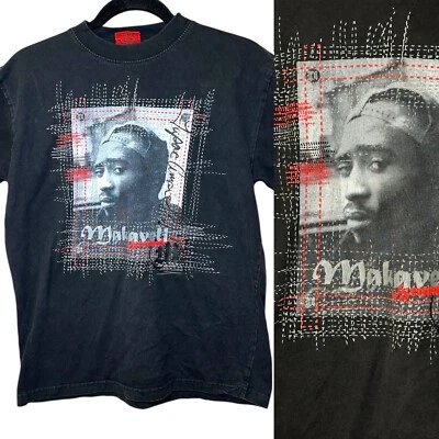 ORIGINAL MAKAVELI TUPAC SHAKUR T SHIRT YOUTH L 16-18 BLACK WHITE RAP TEE HIP HOP - Image 1 of 4