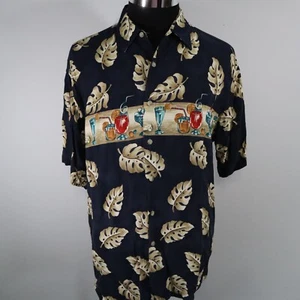 Croft & Barrow Shirt Mens Medium Hawaiian Tropical Beach Resort Casual Button Up - Picture 1 of 8