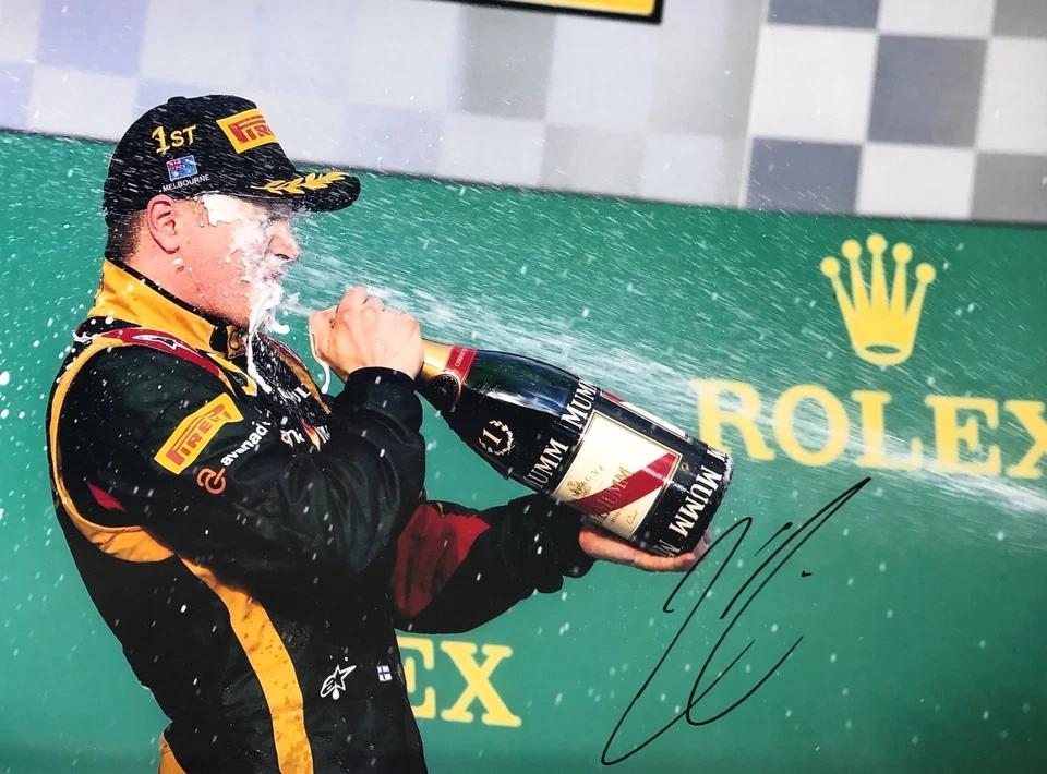 Kimi Raikkonen Hand Signed Lotus 16x12 Photo F1 1. - Image 1 of 1