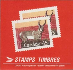 CAN454 1990 CANADA WILDLIFE PRONGHORN ANTELOPE BOOKLET PANE OF 3 SC1172b MNH - Picture 1 of 1
