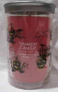 Yankee Candle Large Jar Pillar 2-wick 20 oz Halloween BLOOD ORANGE PUMPKIN - Picture 1 of 4