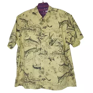 Hawaiian Shirt 4XL Nautical Aloha Camp Button Sailfish Sailing Ocean Galapagos - Picture 1 of 13