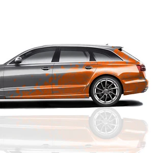 2er Set Auto Aufkleber Mosaik Scherben 200x60cm Geometrisch KX074 Órange - Bild 1 von 4