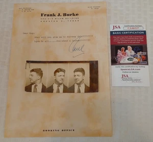 Autographed Signed 1950s Wrestling Letter Photo Paul BOESCH Frank Burke JSA NWA - Picture 1 of 2