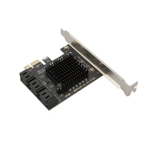 6 Port SATA III to PCIe PCI Express 3.0 X1 6Gbps Expansion Card Adapter for HDD - Afbeelding 1 van 8