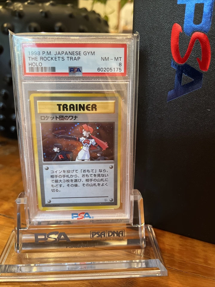 1998 Pocket Monsters Pokemon Japanese Gym The Rocket's Trap Rare Holo PSA 8 NM - Image 1 of 1