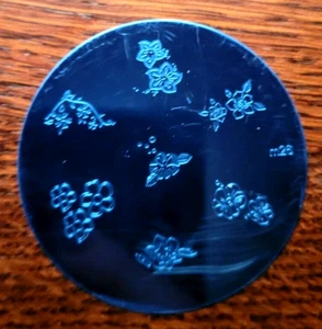 Placa de imagen de arte en uñas estampado Konad M26 SIN USAR flores tropicales - Imagen 1 de 3