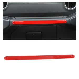 Cubierta decorativa de manija de copiloto de tablero para Jeep Wrangler JL JT 2018-2020 roja - Imagen 1 de 7