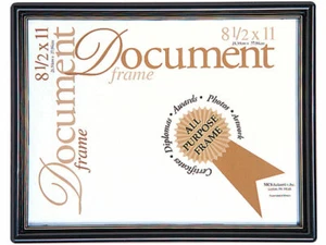 MCS Contour Document Frame For 8-1/2x11 Black w/Gold (Same Shipping Any Qty) - Picture 1 of 3