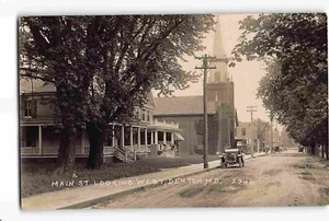 jwd16d: OLD CAR ON MAIN ST DENTON MD, NOKO circa 1907-20's RPPC/postcard - Picture 1 of 2