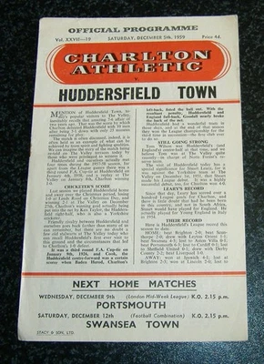Charlton v Huddersfield 1959/60 - Image 1 of 2