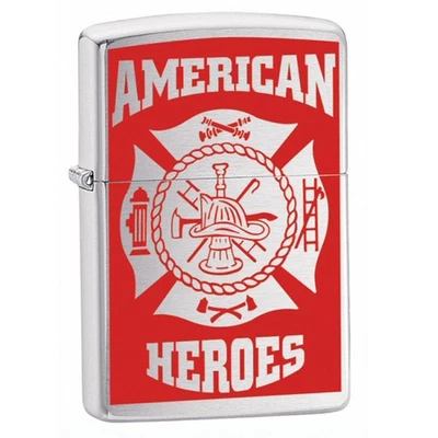 Encendedor a prueba de viento Zippo American Hero Firefighter Street Chrome (24354) Foto 1 de 3
