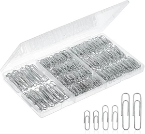 450x Paper Clips Assorted Sizes Silver Large & Small for Office School Mr. Pen - Picture 1 of 4