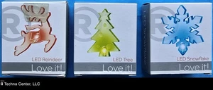 Christmas  - LED Color Changing Reindeer, Tree & Snowflake, USB Powered - Picture 1 of 14