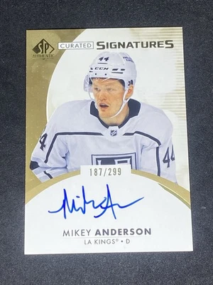 2023-24 SP Authentic Curated Signatures /299 Mikey Anderson SPC-AN Auto LA Kings - Image 1 of 2