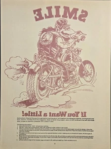 EASYRIDERS SELTENE T-SHIRT-TRANSFERSEITE ZUM AUFBÜGELN - SMILE IF YOU WANT A LITTLE! - Bild 1 von 1