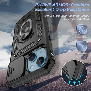 Pour Apple IPHONE 17 Pro Max Air 16e 15 14 Étui Antichocs Bague Caméra Lentille - Photo 1 sur 27
