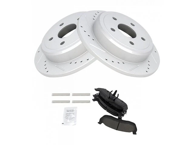 Rear Brake Pad and Rotor Kit For 2006-2010 Jeep Commander 2007 2008 2009 WX533MB Foto 1 de 1