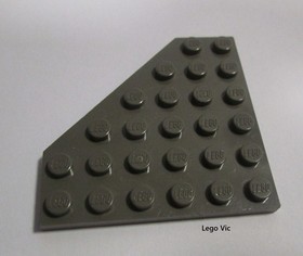Lego 6106 x2 Wedge Plate 6x6 Dark Gray Star Wars 7161 7190 Xtreme 6740 B4