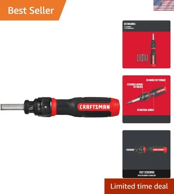 Alloy Steel Ergonomic Ratcheting Screwdriver - Includes SpeedDrive Technology - Image 1 of 4