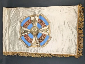 Drapeau Croisade Eucharistique Soie Briare - Imagen 1 de 12
