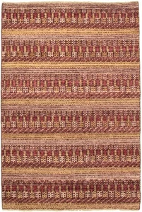 Traditional Hand-Knotted Tribal Carpet 4'1" x 6'1" Wool Area Rug - Picture 1 of 9