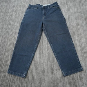 Volcom Jeans Men Baggy Fit USA Blue Pockets Denim Y2K 35 Waist 26.5 Inseam - Picture 1 of 12