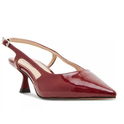 Steve Madden ladrillo rojo charol honda punta gatito tacones 8,5 NUEVO Foto 1 de 4