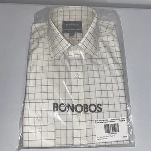 Camicia Slv Lunga Bonobos Sartoriale Slim Fit 15x33 Daily Grind Wrinkle Bianca Nuova con etichette - Foto 1 di 5