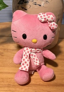 Hello Kitty Plüsch Build A Bear klein Pommes Fry rosa gepunktet Schal und Schleife B31 - Bild 1 von 4