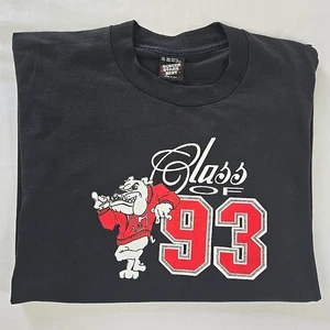 Vintage 90s Single Stitch T-Shirt Class Of 93 Bulldogs Screen Stars Best XL USA - Bild 1 von 19