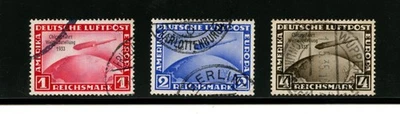 Germany #C43-C45 (G472) Comp 1933 Zeppelin Chicago, Used, FVF, CV$755.00 - Image 1 of 2