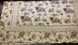 Quilt~Tea Stained Look~w/Multi Florals~Double Sided~85 X 85~Beautiful/Excellent~ - Picture 1 of 9