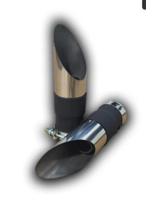 Pair of  Short Moto GP Exhaust Pipes - Indian Scout ,  Chief , Harley Sportster Foto 1 de 4