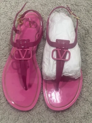 Valentino Garavani PVC Logo Sandals.Wore 1x.Looks Brand New.Full Set - Image 1 of 4