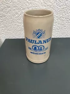 Alter Bierkrug, 1 Ltr, Maßkrug Paulaner München, Tonkrug, - Bild 1 von 4