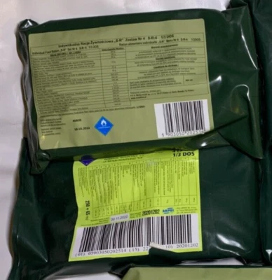 2 Stück EPA Einmannpackung MRE der Polnischen Armee 8h SR 1/3 DOS Ration