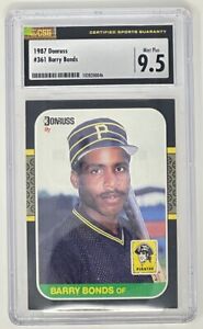 1987 Donruss #361 Barry Bonds CSG 9.5 (Rookie Card)